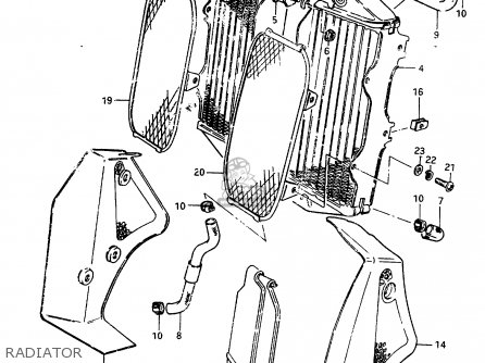 RADIATOR - RM250 1982 (Z)