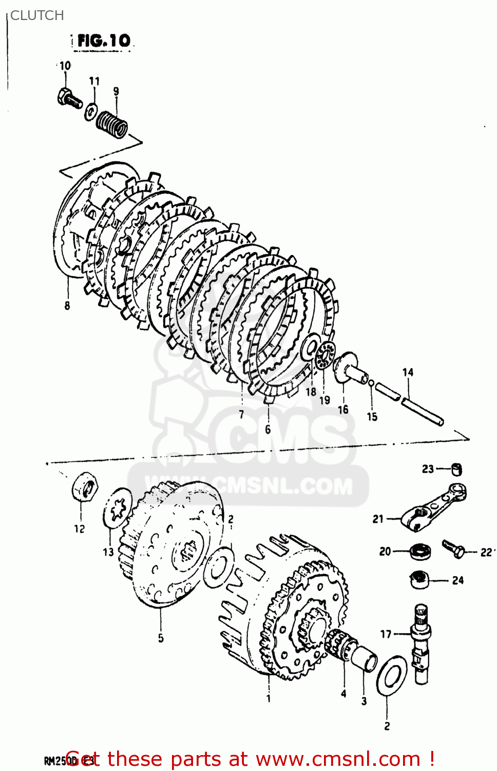 CLUTCH RM250 1983 (D) USA (E03)