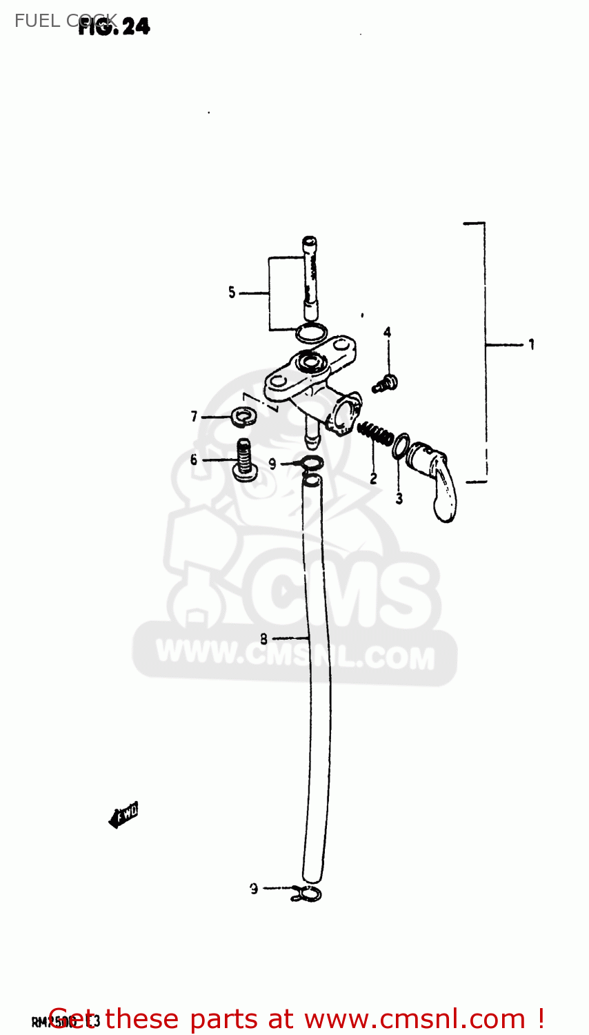 FUEL COCK RM250 1983 (D) USA (E03)