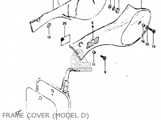 FRAME COVER (MODEL D) - RM250 1983 (D) USA (E03)