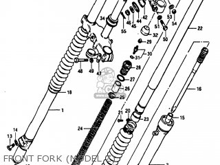 FRONT FORK (MODEL Z) - RM250 1983 (D) USA (E03)