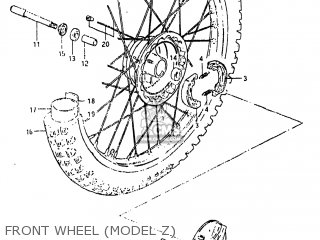 FRONT WHEEL (MODEL Z) - RM250 1983 (D) USA (E03)