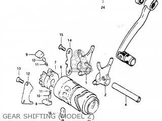 GEAR SHIFTING (MODEL Z) - RM250 1983 (D) USA (E03)