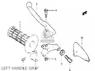 LEFT HANDLE GRIP - RM250 1983 (D) USA (E03)