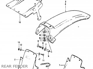REAR FENDER - RM250 1983 (D) USA (E03)