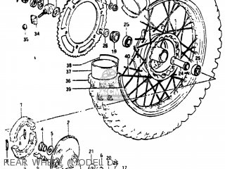 REAR WHEEL (MODEL D) - RM250 1983 (D) USA (E03)