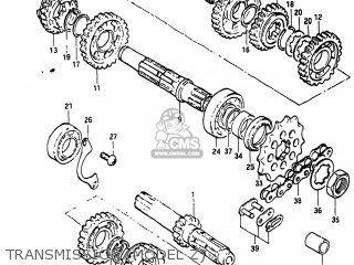 TRANSMISSION (MODEL Z) - RM250 1983 (D) USA (E03)