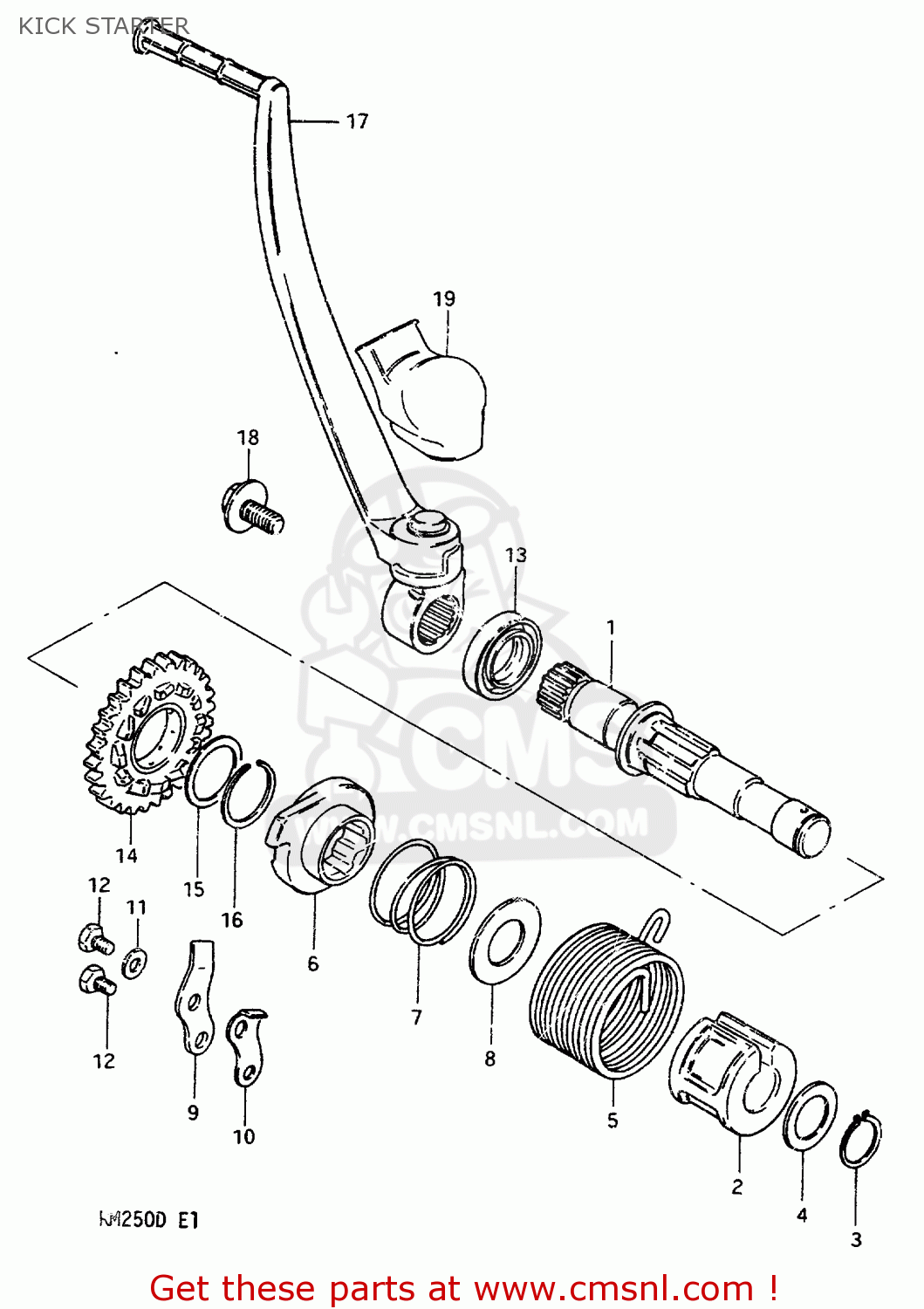 KICK STARTER RM250 1983 (D)