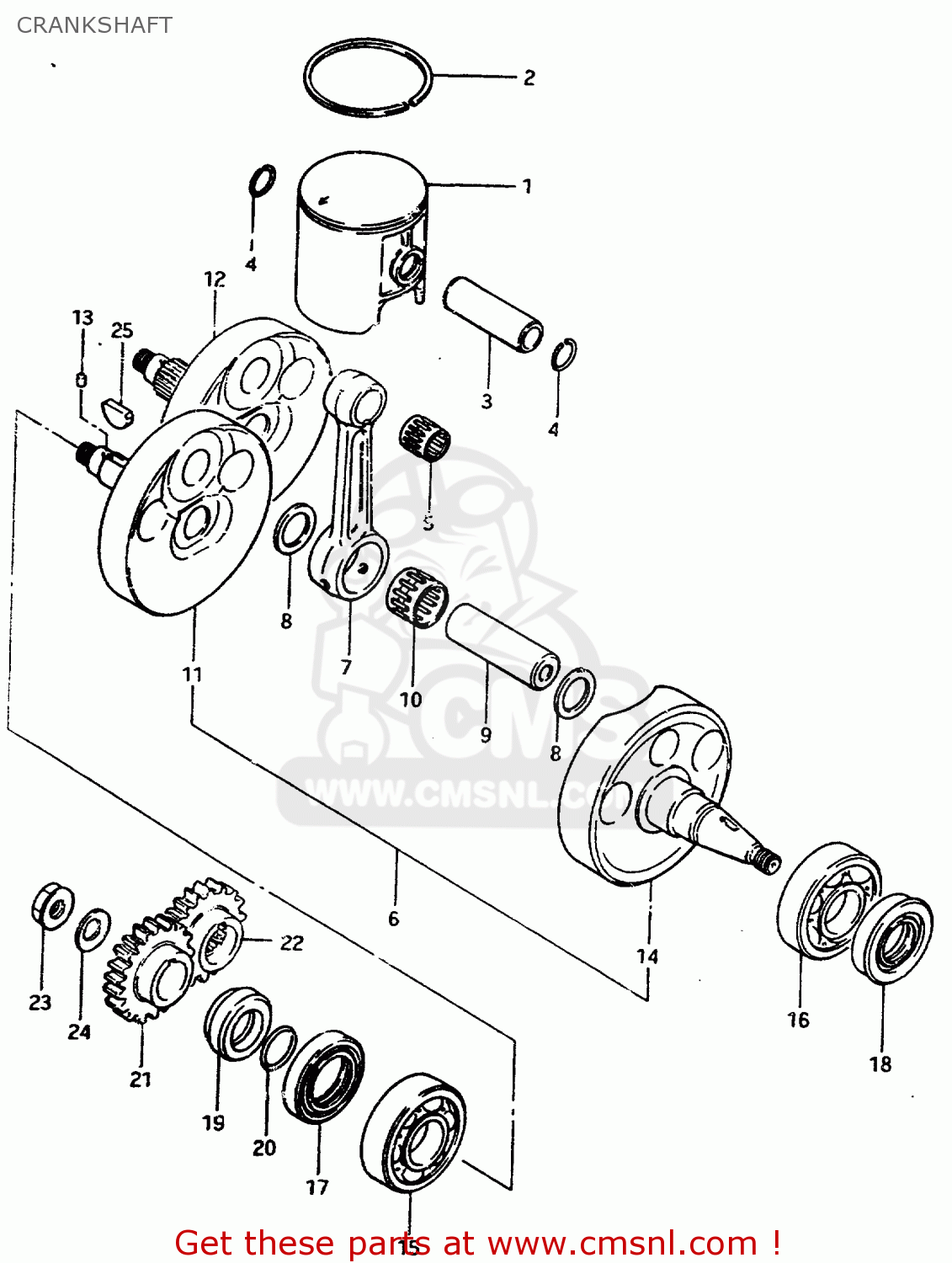 CRANKSHAFT RM250 1983 (D)
