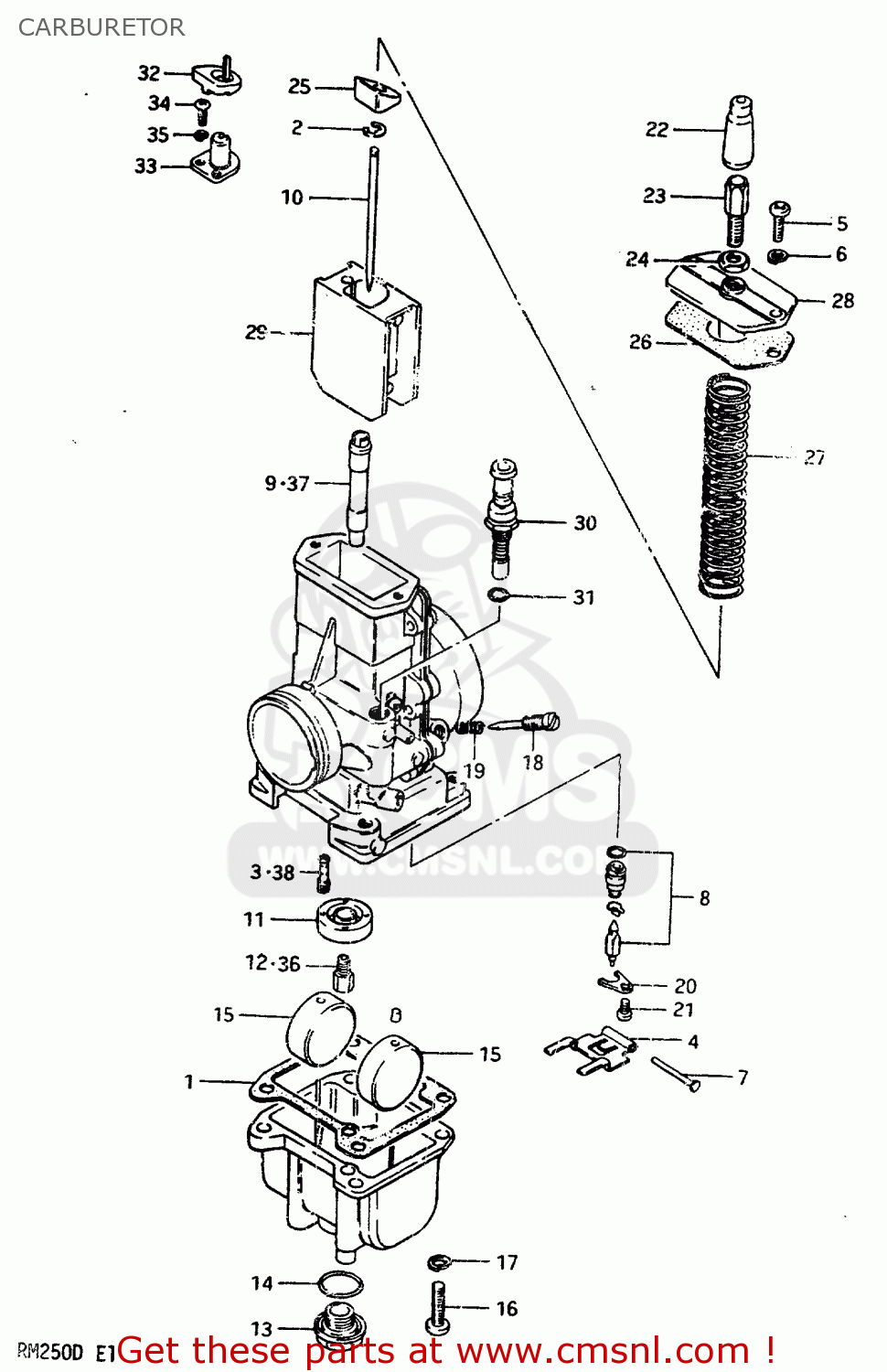 CARBURETOR RM250 1983 (D)