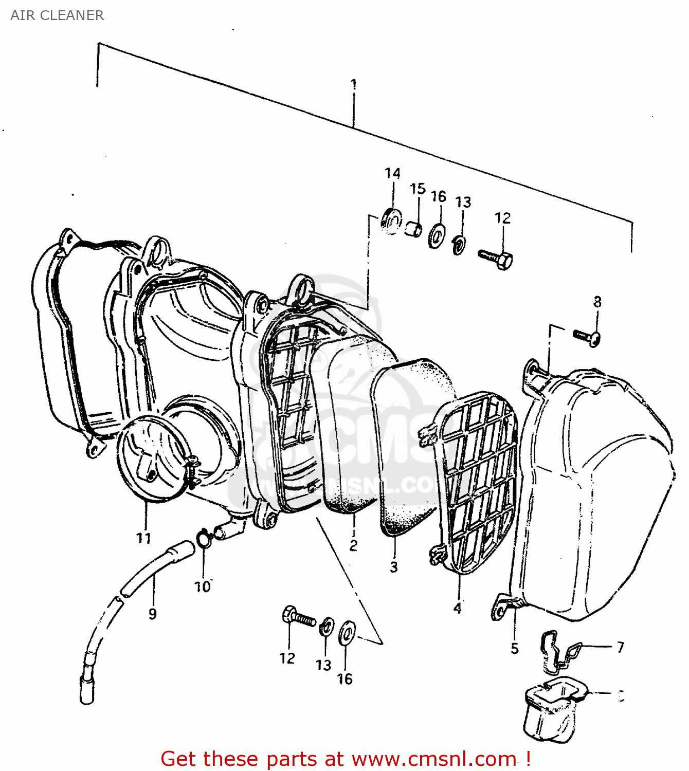 AIR CLEANER RM250 1983 (D)