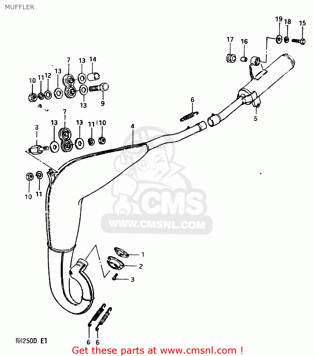 MUFFLER RM250 1983 (D)