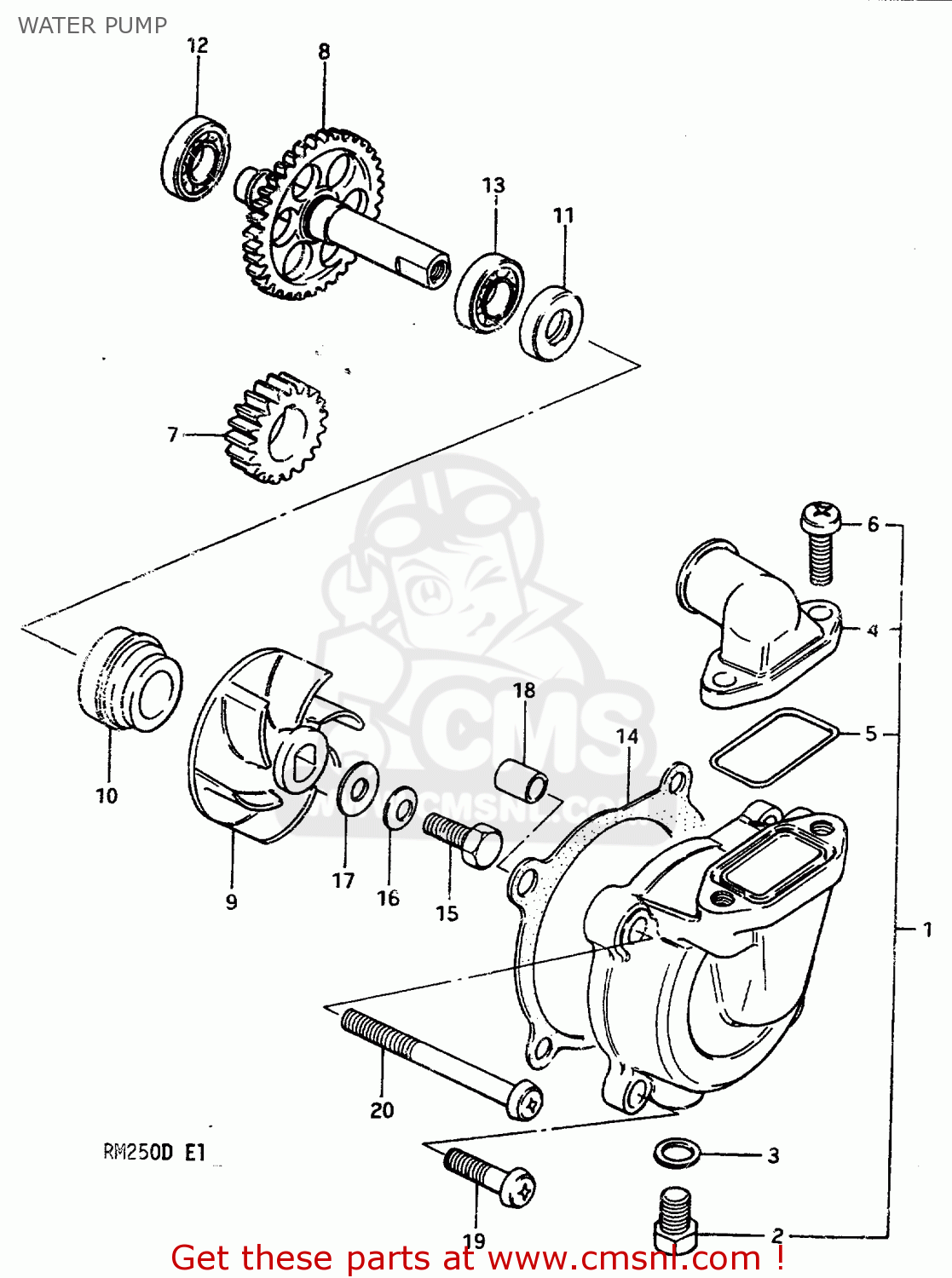 WATER PUMP RM250 1983 (D)