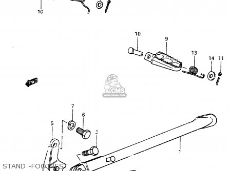 STAND -FOOTREST - RM250 1983 (D)
