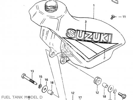 FUEL TANK MODEL D - RM250 1983 (D)