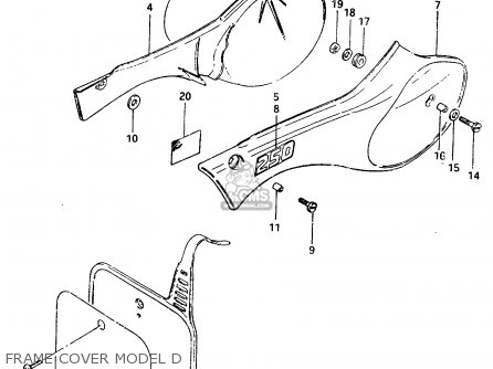 FRAME COVER MODEL D - RM250 1983 (D)