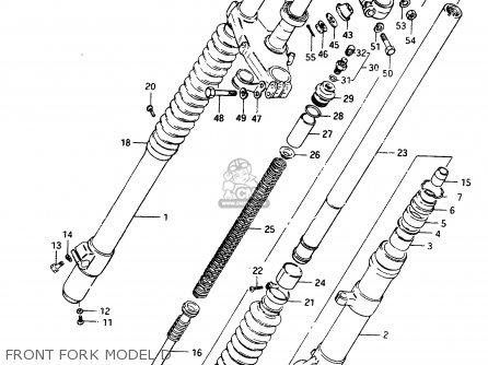 FRONT FORK MODEL D - RM250 1983 (D)