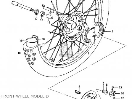 FRONT WHEEL MODEL D - RM250 1983 (D)