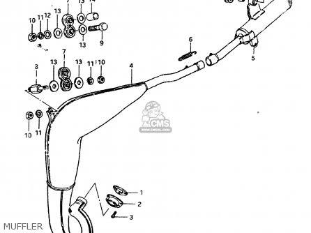 MUFFLER - RM250 1983 (D)