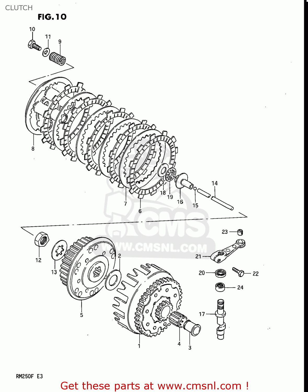 CLUTCH RM250 1984 (E) USA (E03)