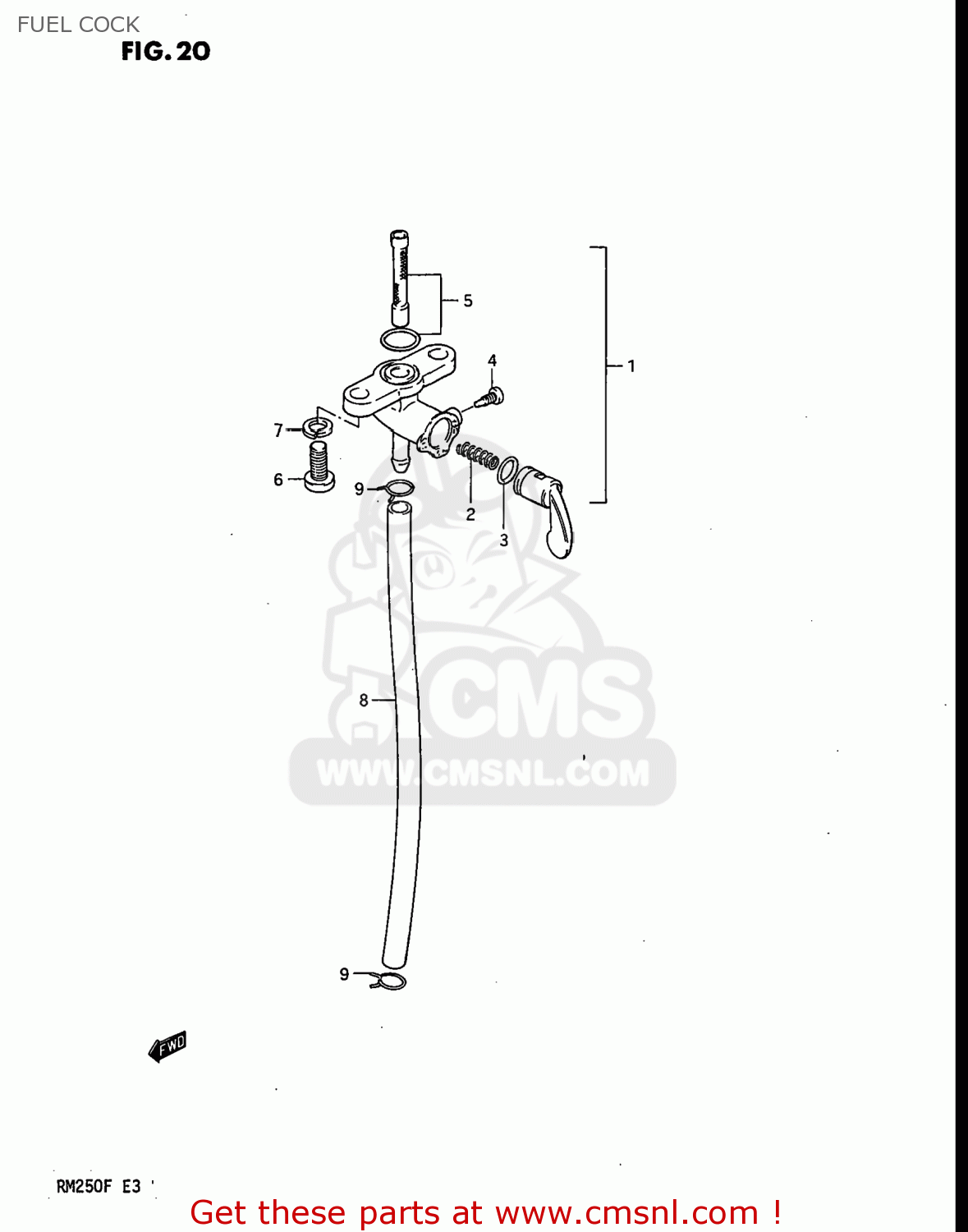 FUEL COCK RM250 1984 (E) USA (E03)