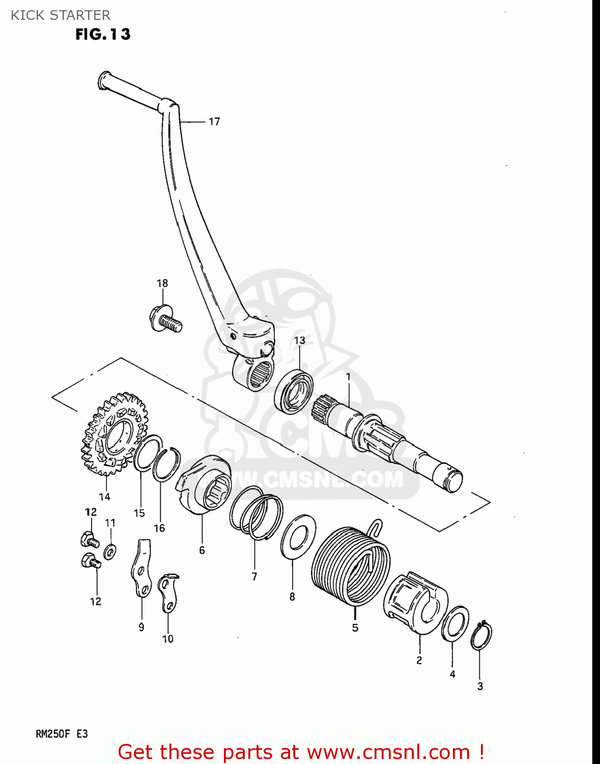 KICK STARTER RM250 1984 (E) USA (E03)