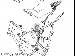 FRAME - SEAT - RM250 1984 (E) USA (E03)