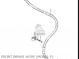 FRONT BRAKE HOSE (MODEL F) - RM250 1984 (E) USA (E03)