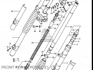 FRONT FORK (MODEL E) - RM250 1984 (E) USA (E03)