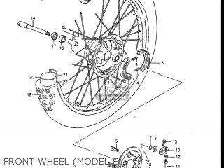 FRONT WHEEL (MODEL E) - RM250 1984 (E) USA (E03)