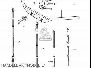 HANDLEBAR (MODEL E) - RM250 1984 (E) USA (E03)