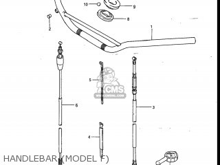 HANDLEBAR (MODEL F) - RM250 1984 (E) USA (E03)