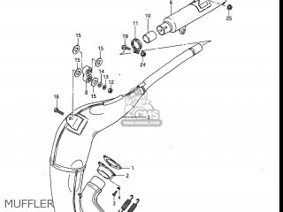 MUFFLER - RM250 1984 (E) USA (E03)