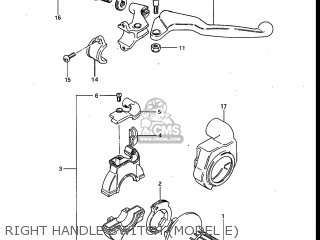 RIGHT HANDLE SWITCH (MODEL E) - RM250 1984 (E) USA (E03)