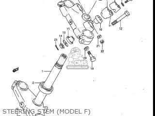 STEERING STEM (MODEL F) - RM250 1984 (E) USA (E03)