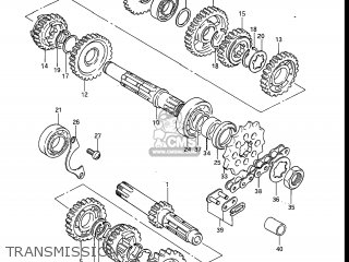 TRANSMISSION - RM250 1984 (E) USA (E03)
