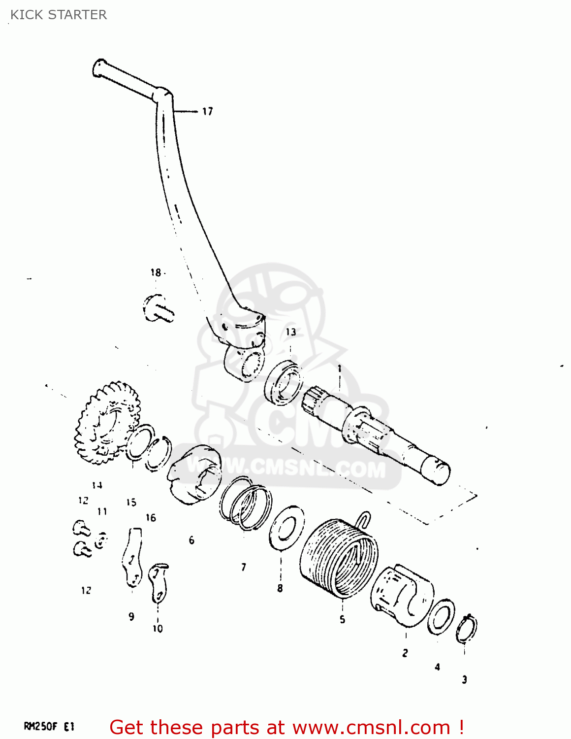 KICK STARTER RM250 1984 (E)
