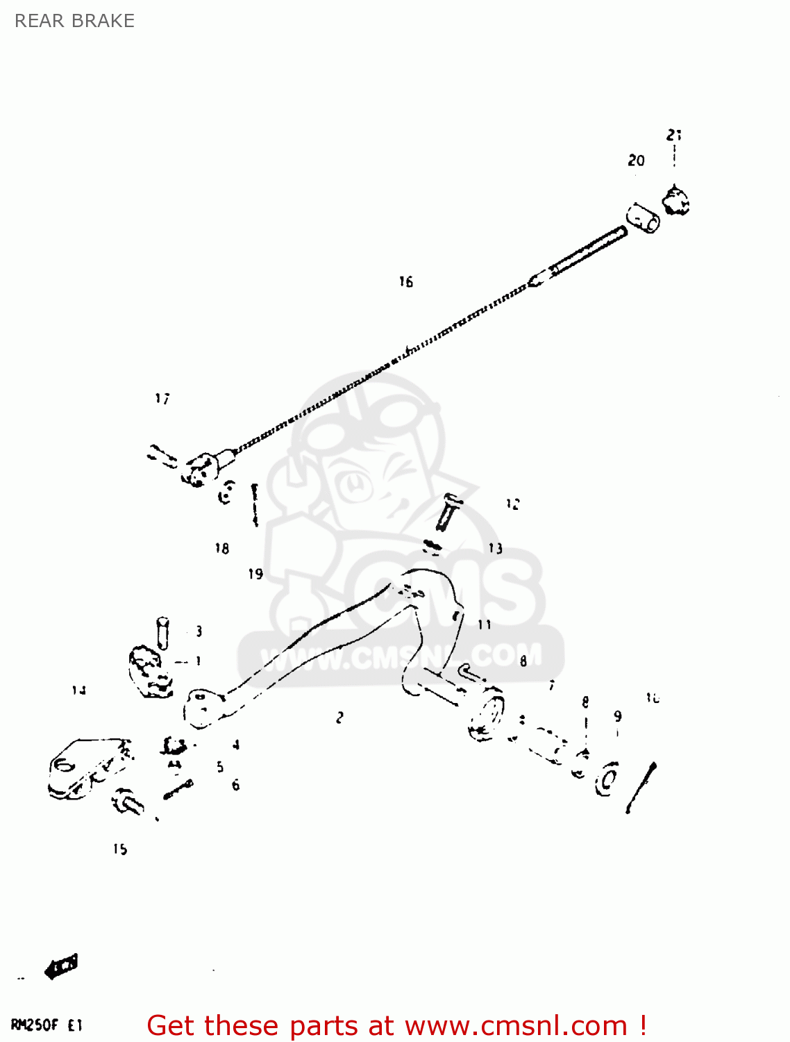 REAR BRAKE RM250 1984 (E)