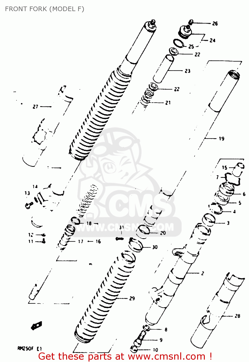FRONT FORK (MODEL F) RM250 1984 (E)