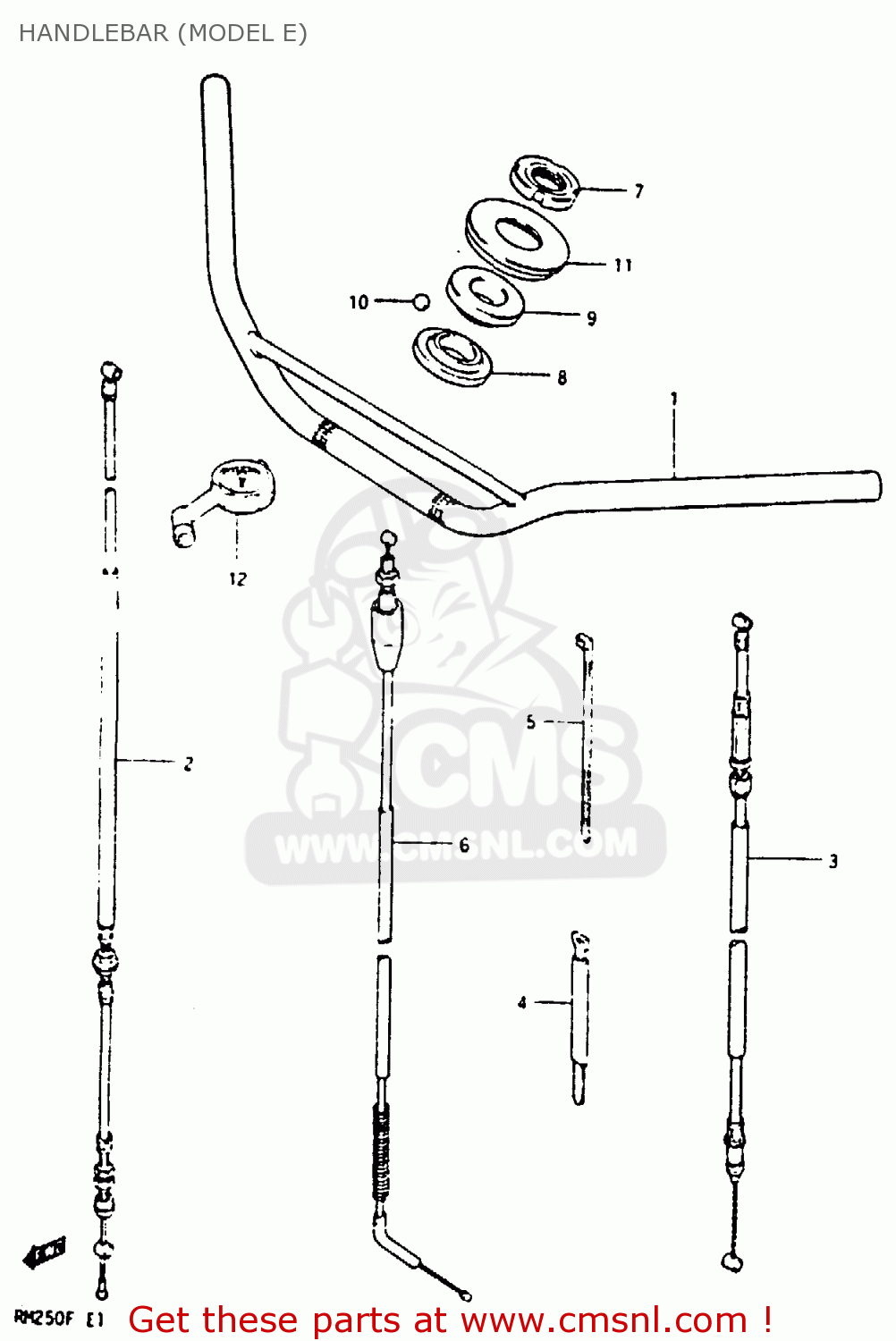 HANDLEBAR (MODEL E) RM250 1984 (E)