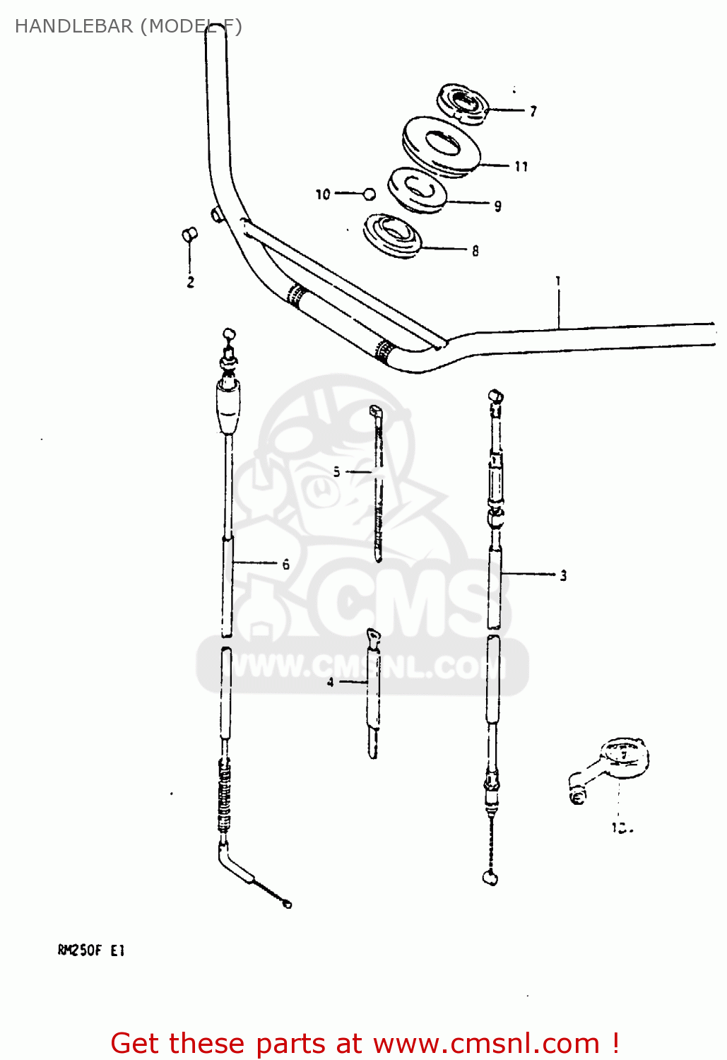 HANDLEBAR (MODEL F) RM250 1984 (E)