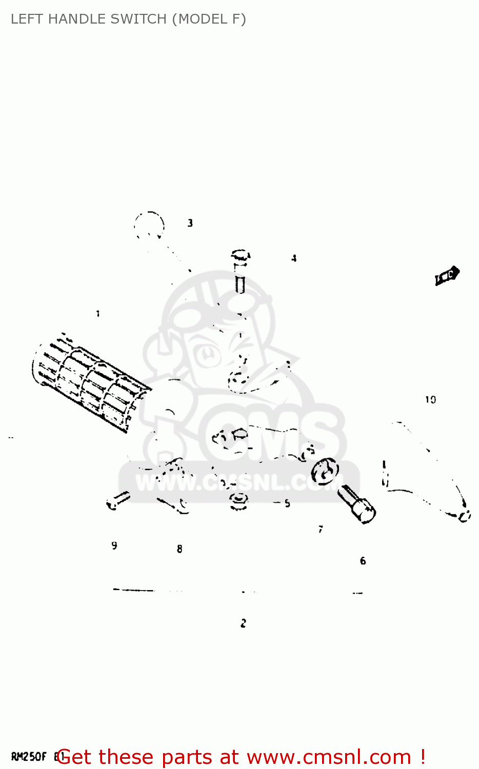 LEFT HANDLE SWITCH (MODEL F) RM250 1984 (E)