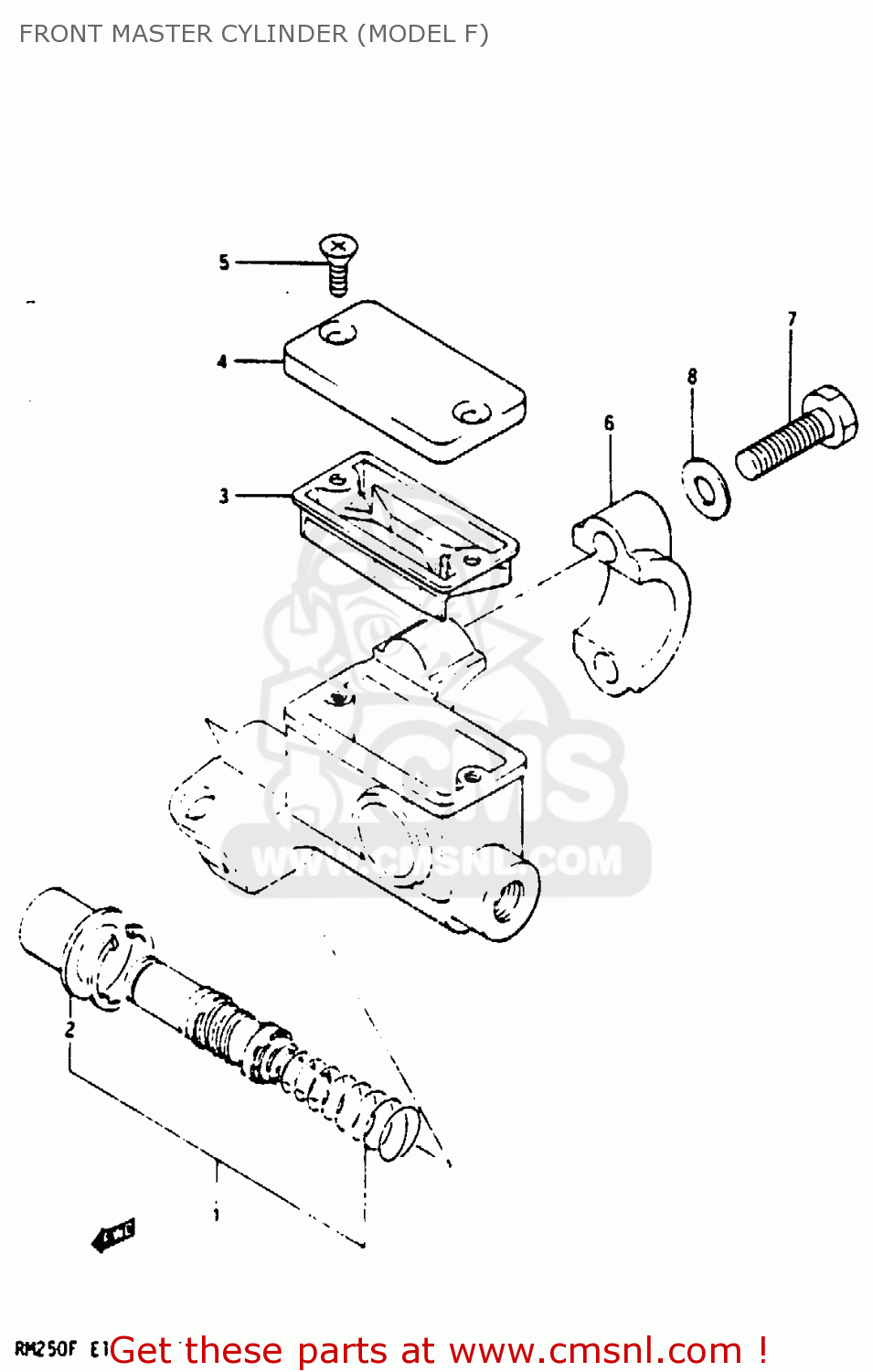 FRONT MASTER CYLINDER (MODEL F) RM250 1984 (E)