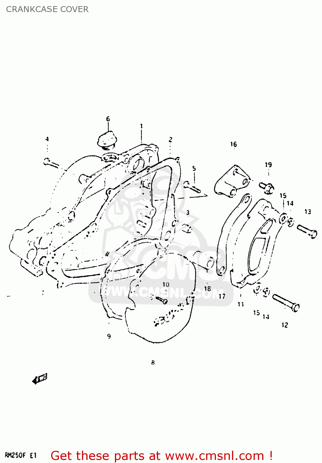 CRANKCASE COVER RM250 1984 (E)