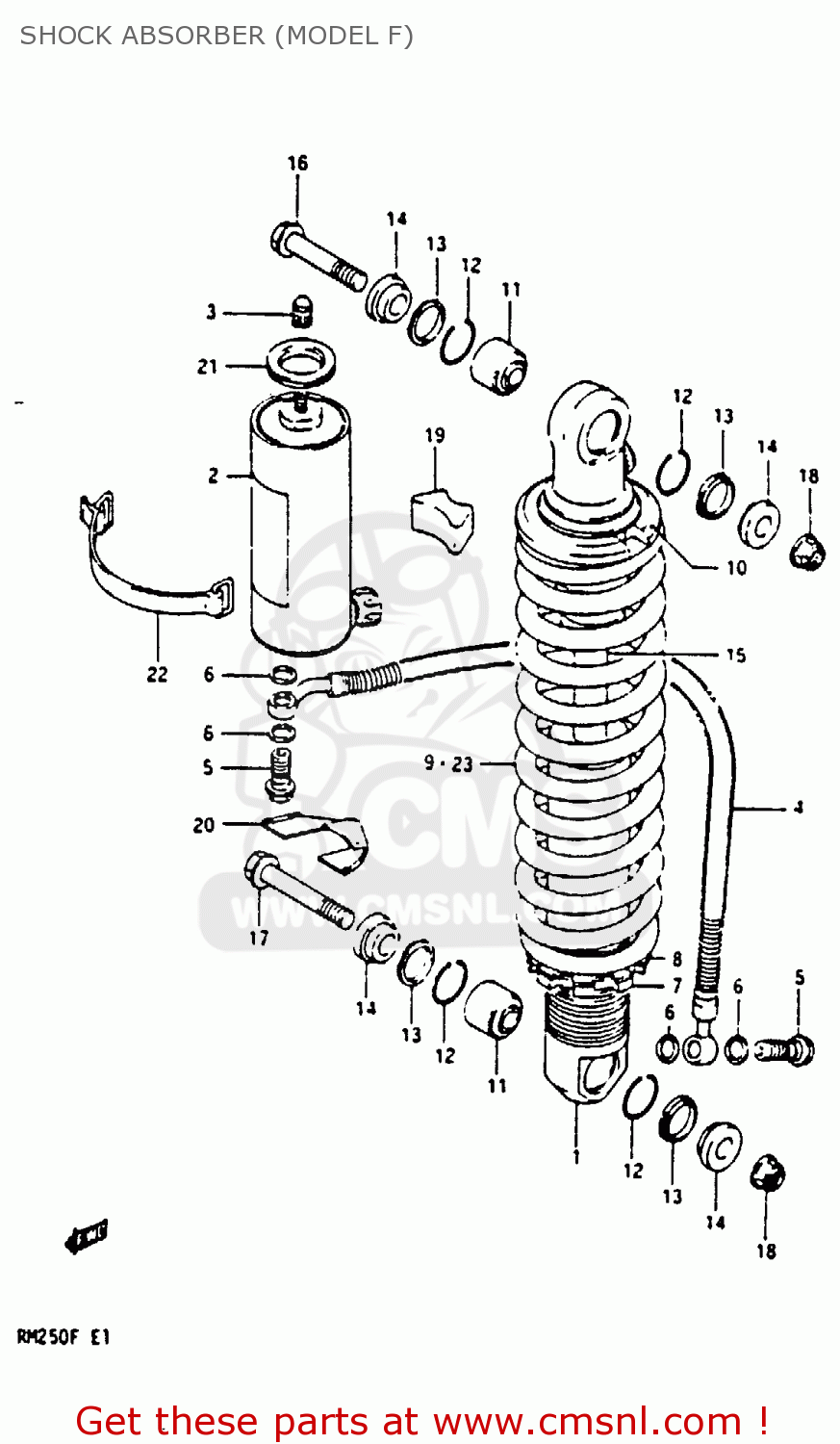 SHOCK ABSORBER (MODEL F) RM250 1984 (E)