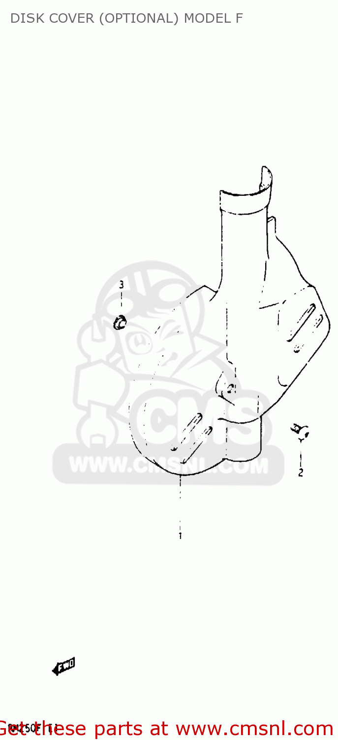 DISK COVER (OPTIONAL) MODEL F RM250 1984 (E)