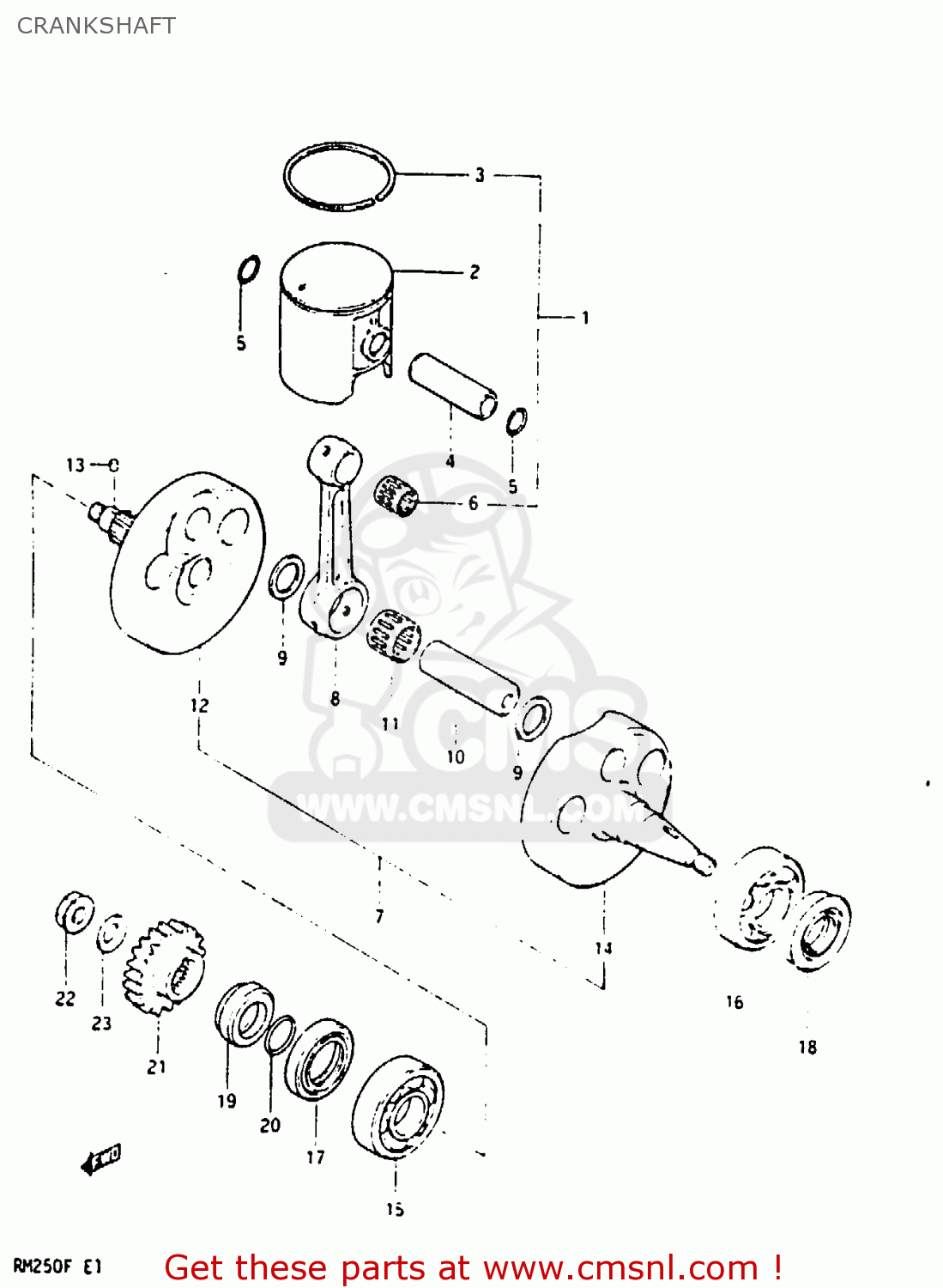 CRANKSHAFT RM250 1984 (E)