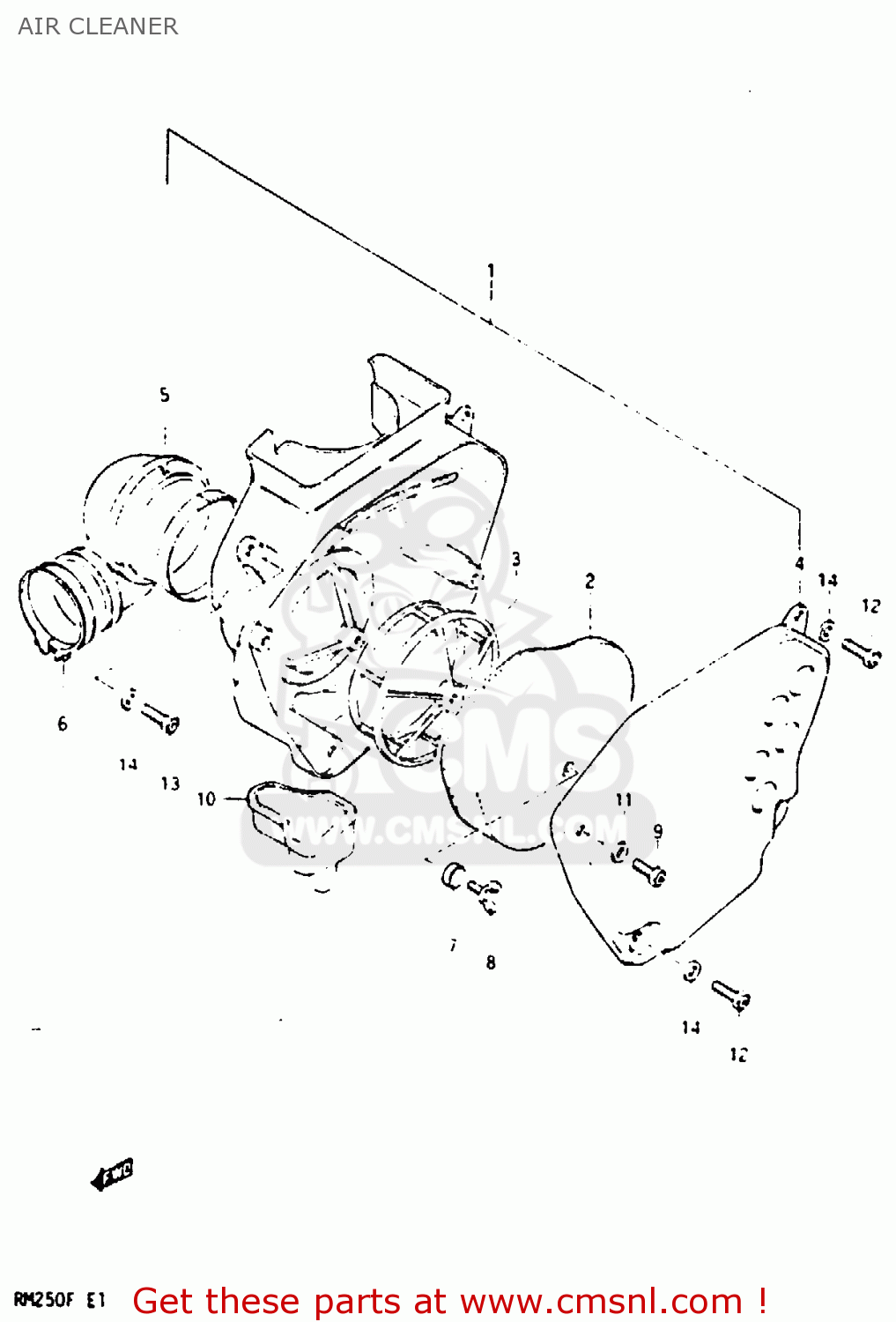 AIR CLEANER RM250 1984 (E)