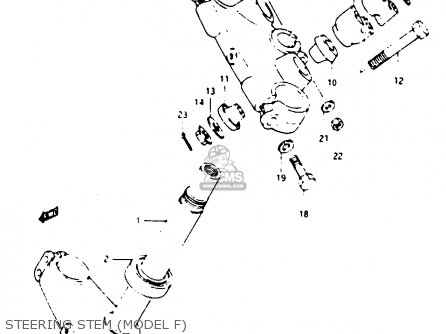 STEERING STEM (MODEL F) - RM250 1984 (E)