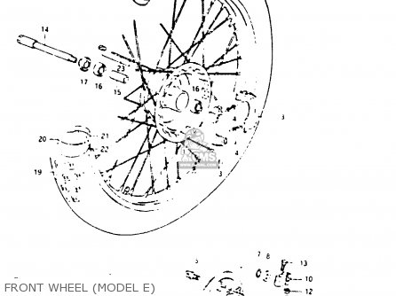 FRONT WHEEL (MODEL E) - RM250 1984 (E)